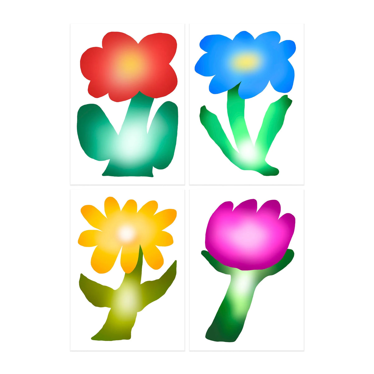 "Chubby Flowers" Blank Greeting Cards