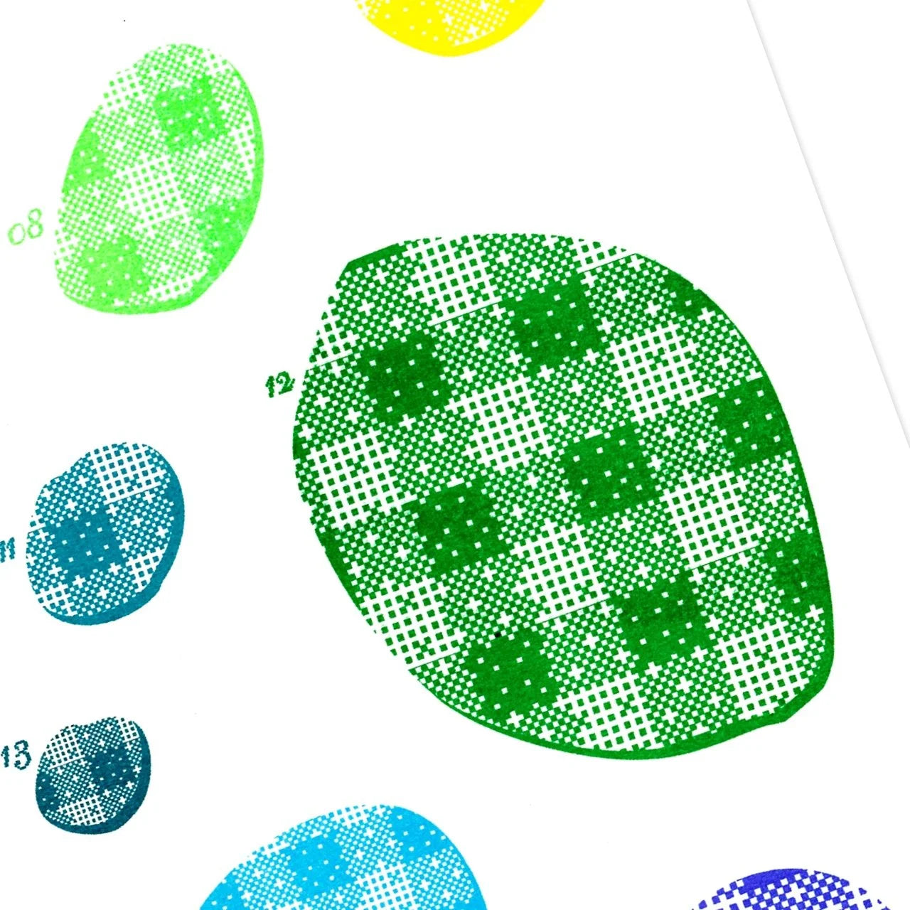 "Gingham" Riso Colour Chart - A3 Print
