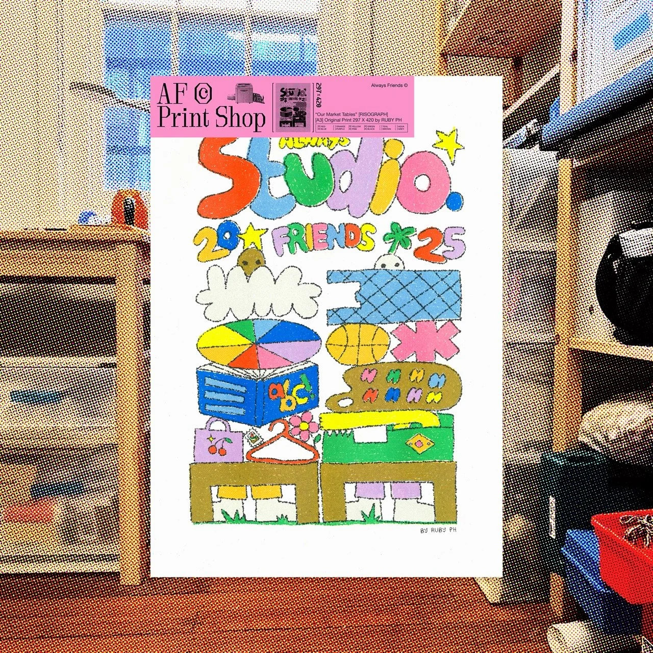 "Our Market Tables" A3 Print