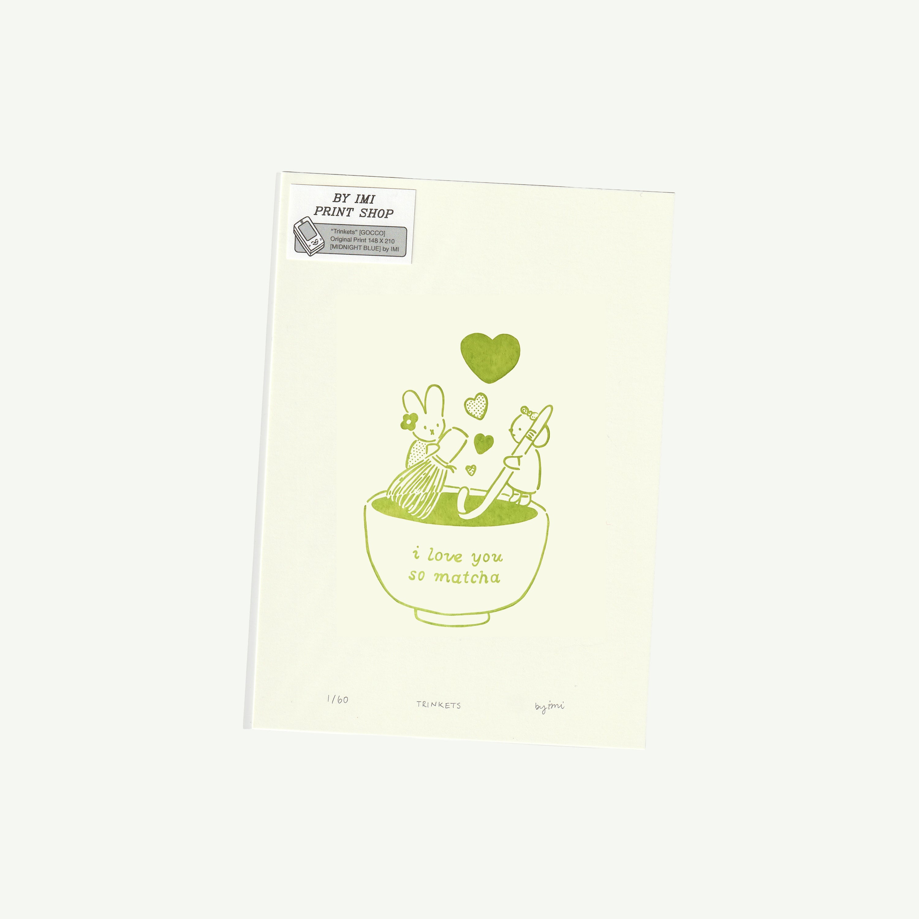 I Love You So Matcha Print by Imi