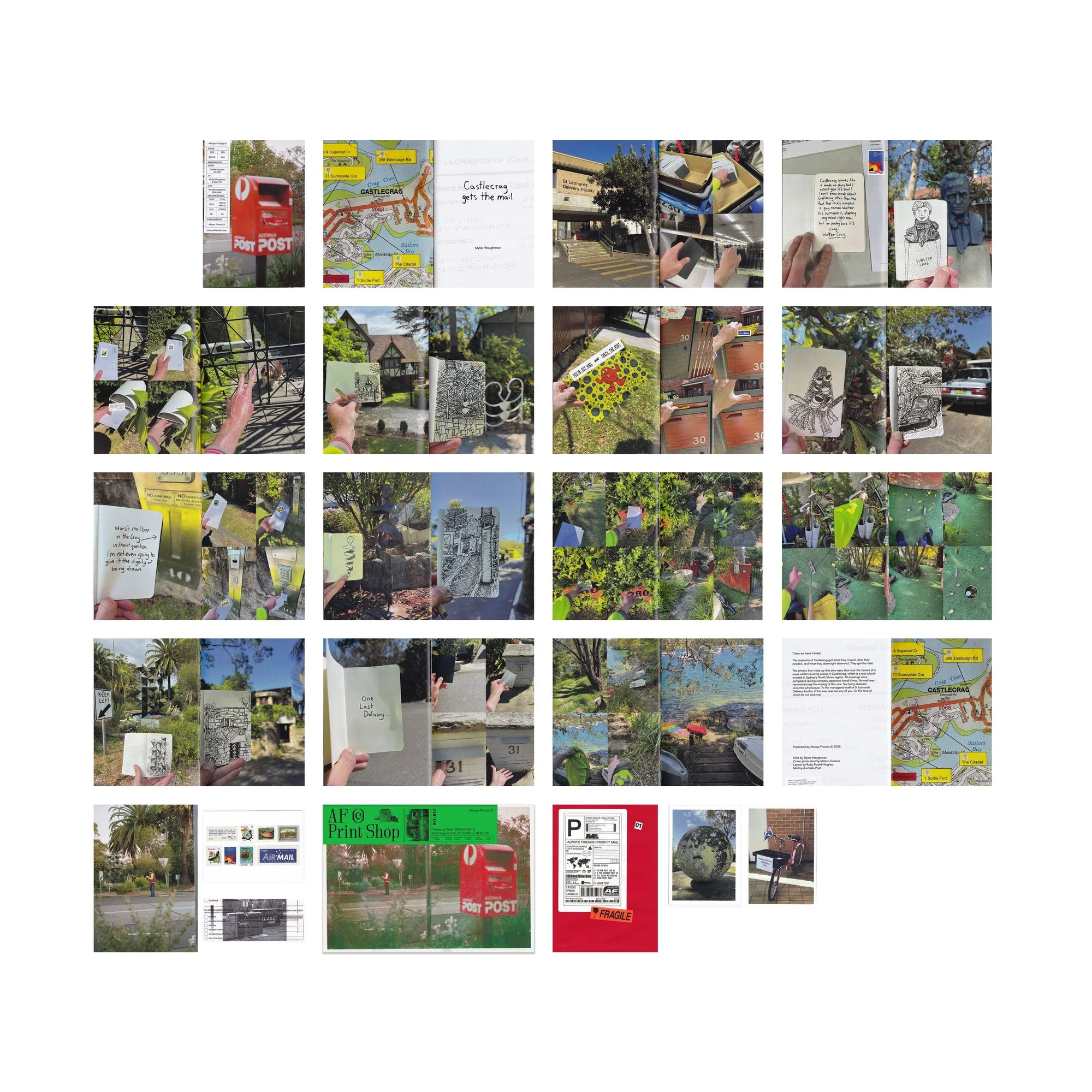 Castlecrag Gets the Mail (Zine & Print Set)