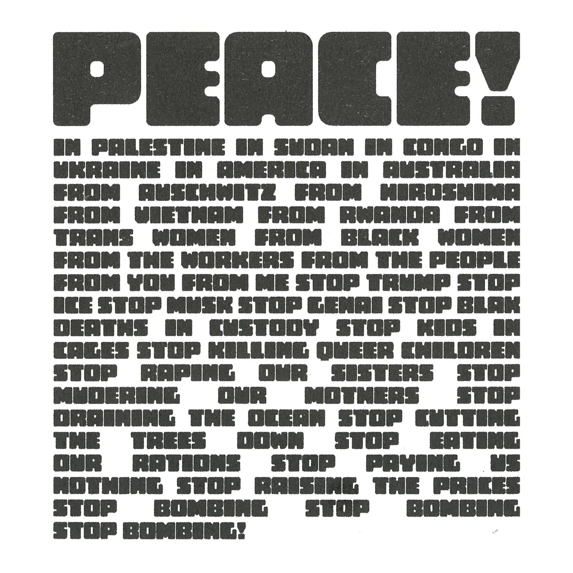Peace! [Donate to PCRF]