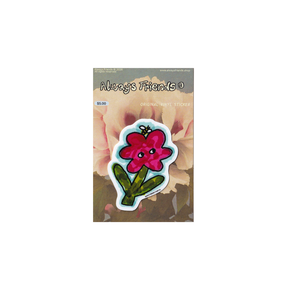"Peony" Vinyl Sticker