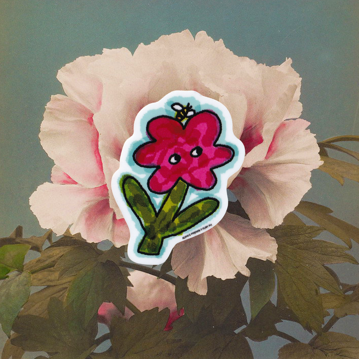 "Peony" Vinyl Sticker