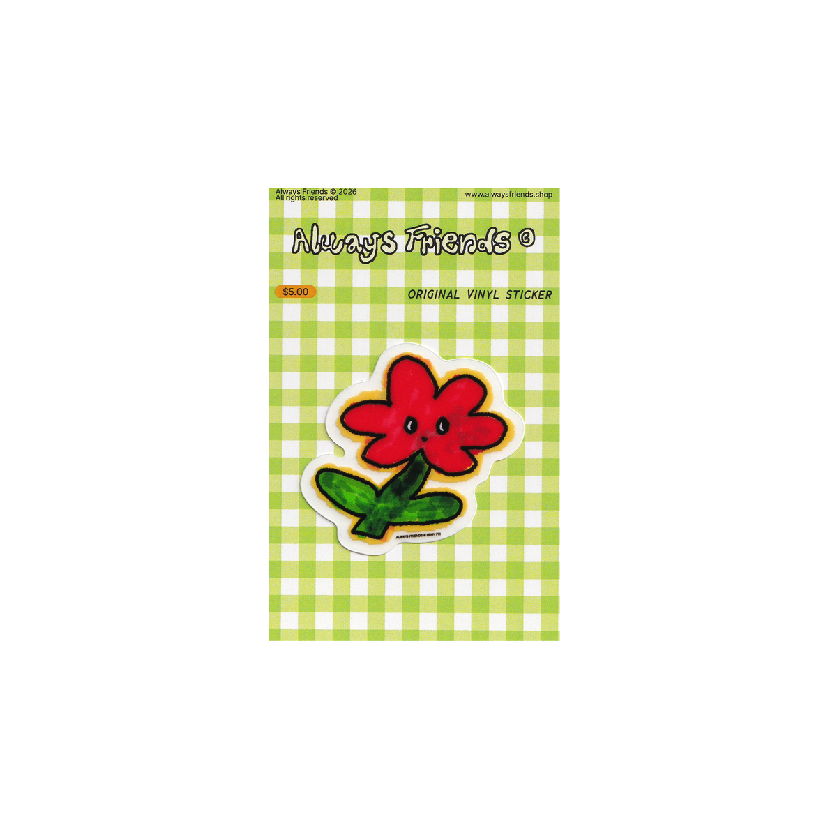 "Poppy" Clear Vinyl Sticker
